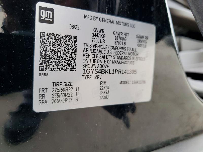 2023 Cadillac Escalade მანქანა იყიდება აუქციონზე, vin: 1GYS4BKL1PR141305, აუქციონის ნომერი: 54317476