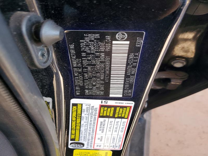 Aukcja sprzedaży 2022 Toyota Camry, vin: 4T1C11AK0NU689761, numer aukcji: 54303986