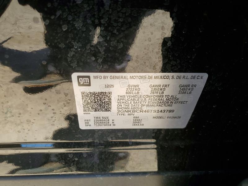 Aukcja sprzedaży 2026 Chevrolet Blazer, vin: 3GNKBCR46TS143789, numer aukcji: 54340176