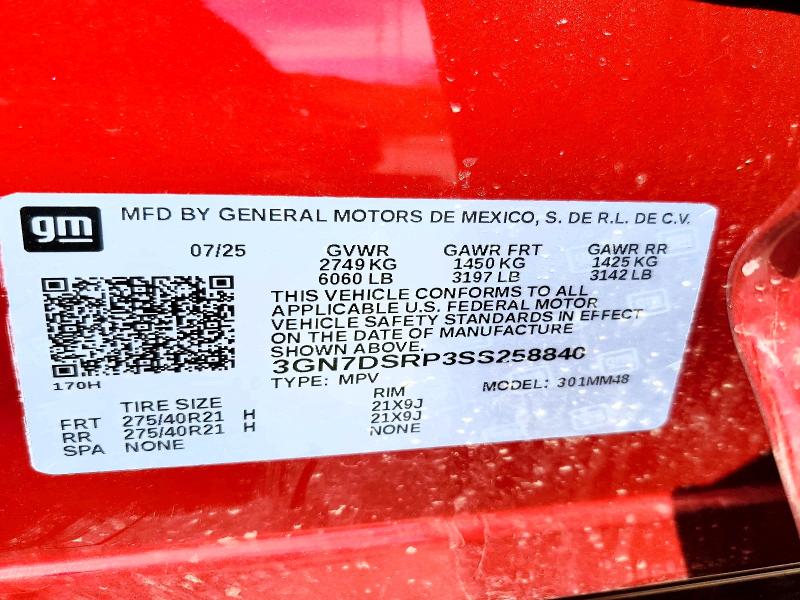 Auction sale of the 2025 Chevrolet Equinox, vin: 3GN7DSRP3SS258840, lot number: 52529566