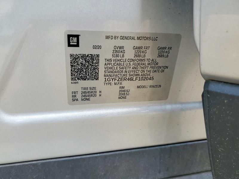 Aukcja sprzedaży 2020 Cadillac Xt4, vin: 1GYFZER46LF102045, numer aukcji: 54974966