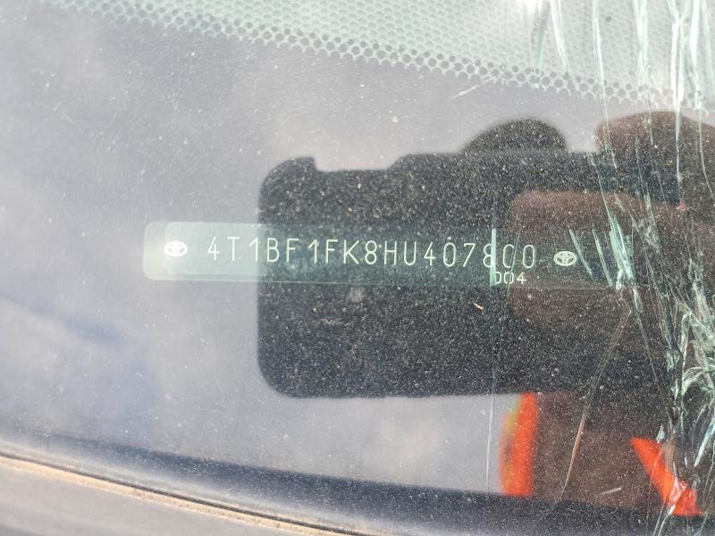 Продажа на аукционе авто 2017 Toyota Camry, vin: 4T1BF1FK8HU407800, номер лота: 54263326