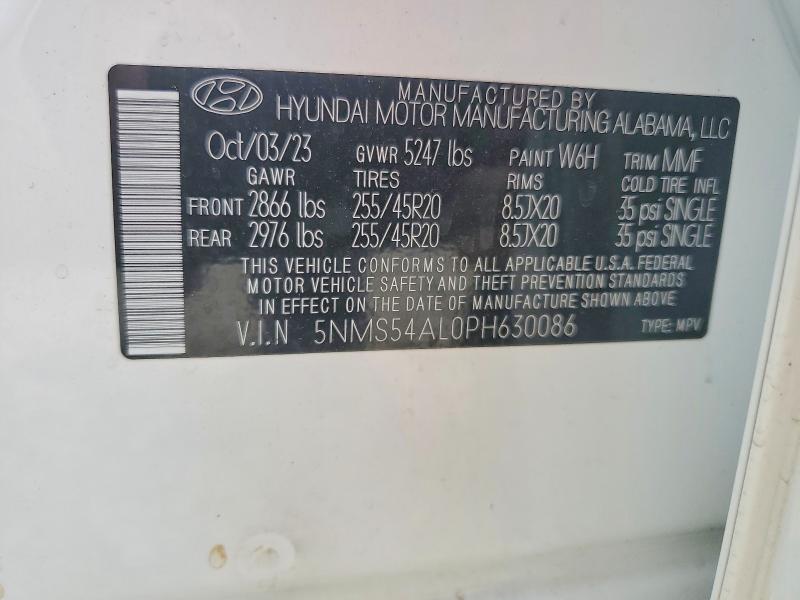 Продаж на аукціоні авто 2023 Hyundai Santa Fe, vin: 5NMS54AL0PH630086, номер лоту: 53027256