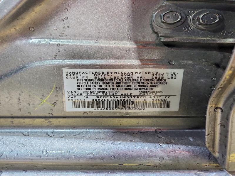 55134376 :رقم المزاد ، 3N1AB8BV9RY303063 vin ، 2024 Nissan Sentra مزاد بيع