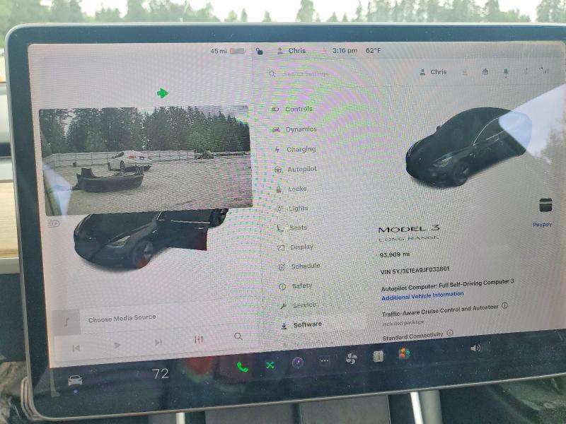 Aukcja sprzedaży 2018 Tesla Model 3, vin: 5YJ3E1EA9JF033801, numer aukcji: 54654386