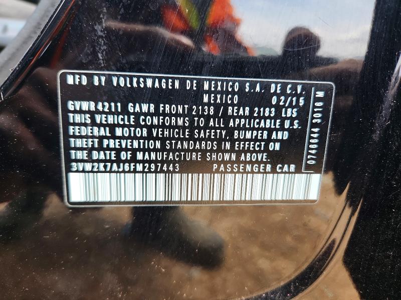 Aukcja sprzedaży 2015 Volkswagen Jetta, vin: 3VW2K7AJ6FM297443, numer aukcji: 53204996