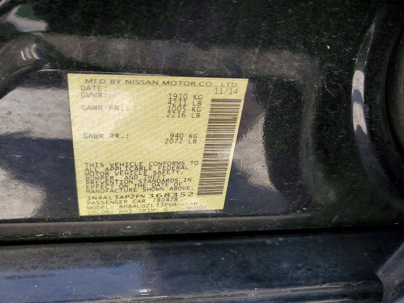 53282196 :رقم المزاد ، 1N4AL3AP2FN368352 vin ، 2015 Nissan Altima مزاد بيع