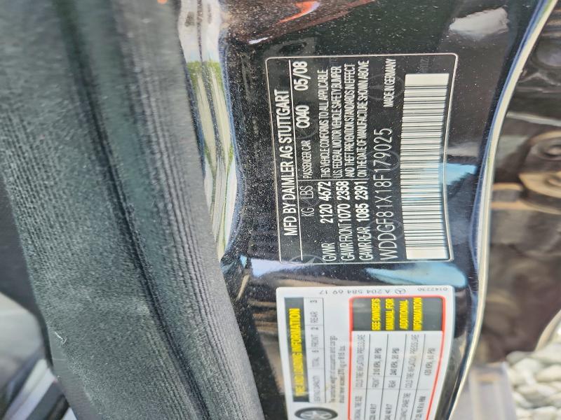 51990866 :رقم المزاد ، WDDGF81X18F179025 vin ، 2008 Mercedes-benz C مزاد بيع