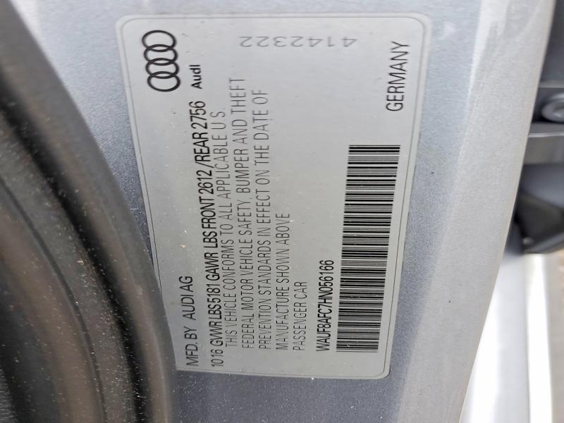 52847146 :رقم المزاد ، WAUF8AFC7HN056166 vin ، 2017 Audi A6 مزاد بيع