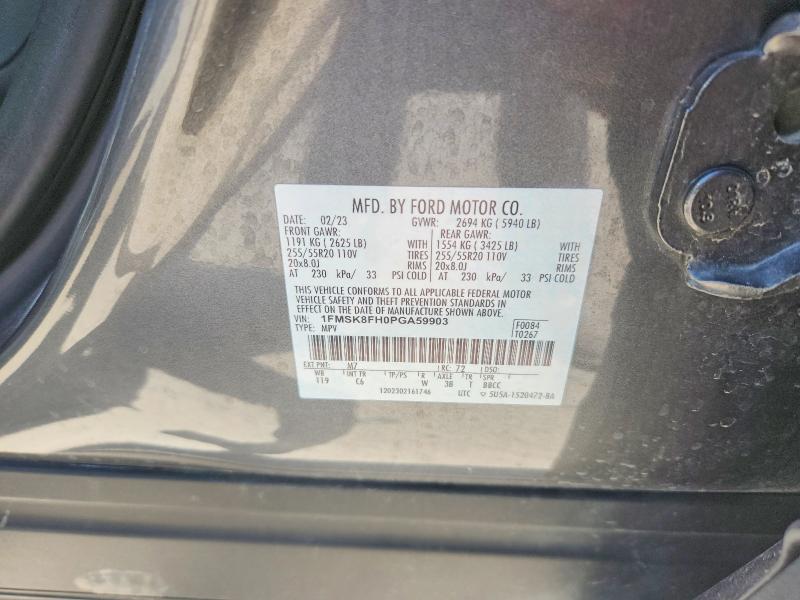 53777066 :رقم المزاد ، 1FMSK8FH0PGA59903 vin ، 2023 Ford Explorer مزاد بيع