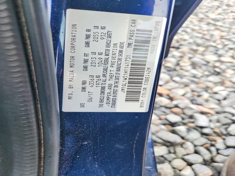 53259756 :رقم المزاد ، JM1GL1W51H1141731 vin ، 2017 Mazda 6 مزاد بيع
