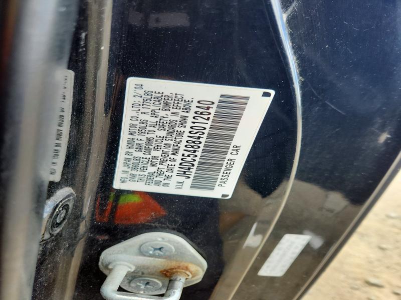 Aukcja sprzedaży 2004 Acura Rsx, vin: JH4DC54884S012640, numer aukcji: 53768036