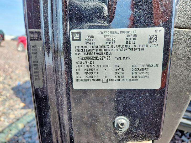 2012 Gmc Acadia მანქანა იყიდება აუქციონზე, vin: 1GKKVRED2CJ227123, აუქციონის ნომერი: 53747346
