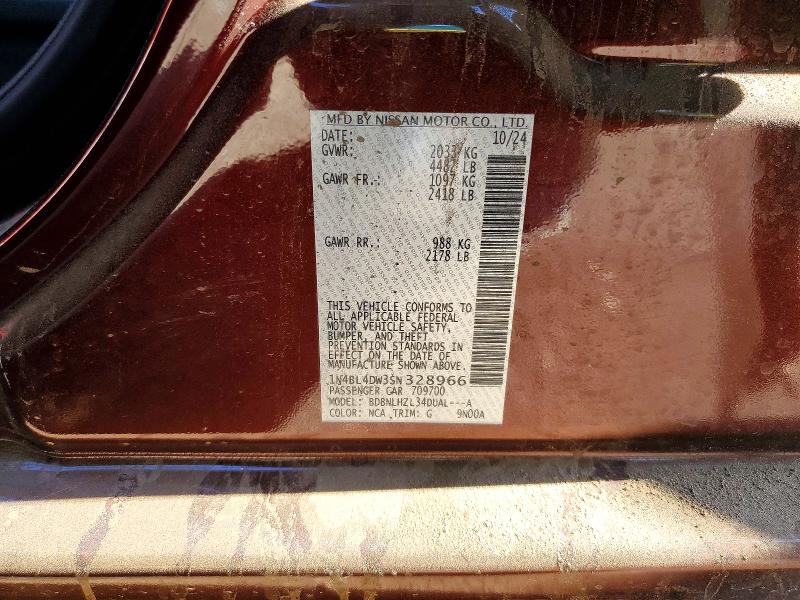 Aukcja sprzedaży 2025 Nissan Altima, vin: 1N4BL4DW3SN328966, numer aukcji: 52801216