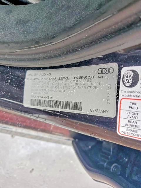 Aukcja sprzedaży 2015 Audi S6, vin: WAUF2AFC6FN003103, numer aukcji: 51003216