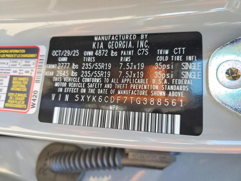 52226836 :رقم المزاد ، 5XYK6CDF7TG388561 vin ، 2026 Kia Sportage مزاد بيع