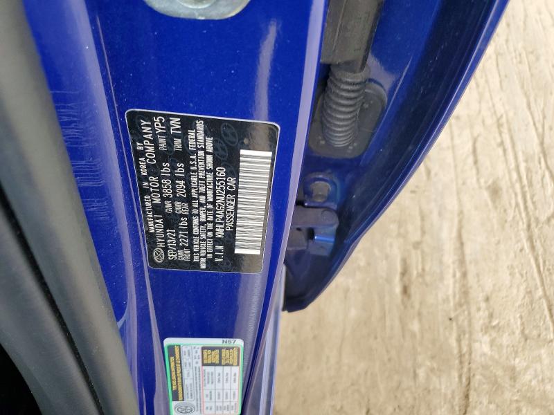 Aukcja sprzedaży 2022 Hyundai Elantra, vin: KMHLP4AG2NU255160, numer aukcji: 53317486