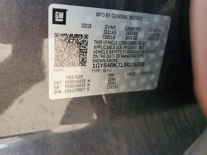 Продажа на аукционе авто 2018 Cadillac Escalade, vin: 1GYS4BKJ1JR276208, номер лота: 54616226