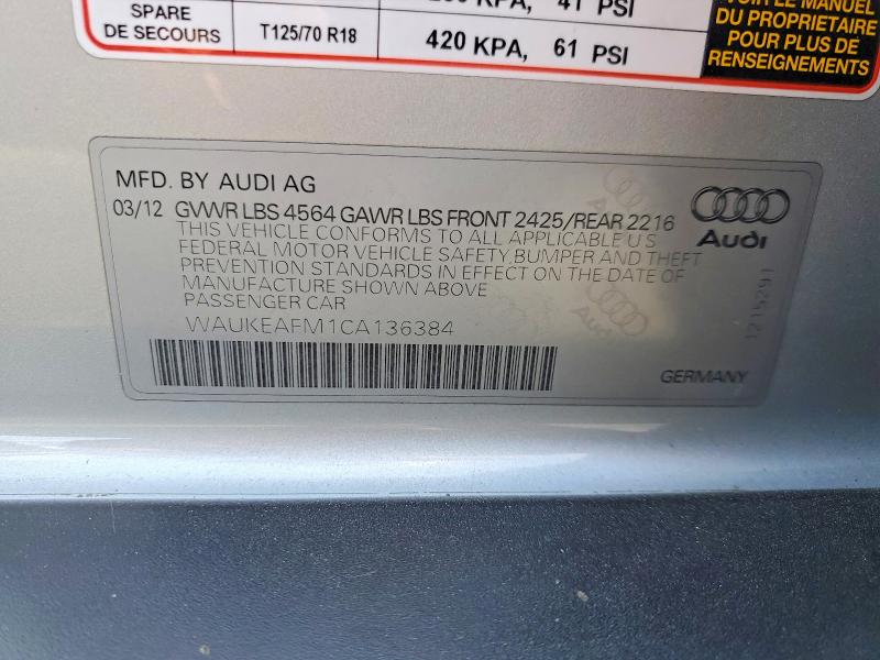 Продажа на аукционе авто 2012 Audi A3, vin: WAUKEAFM1CA136384, номер лота: 50971426