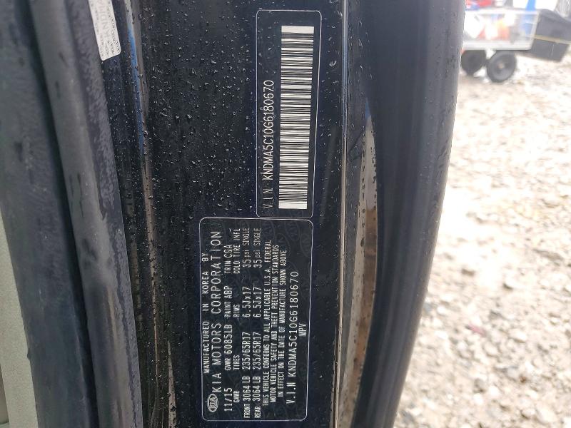 Продаж на аукціоні авто 2016 Kia Sedona, vin: KNDMA5C10G6180670, номер лоту: 54162026