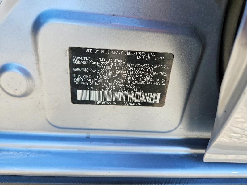 Продажа на аукционе авто 2016 Subaru Crosstrek, vin: JF2GPABC7G8209420, номер лота: 54692506