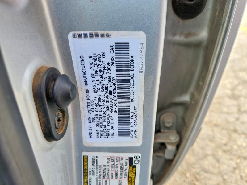 55525006 :رقم المزاد ، 1NXBR32E85Z514697 vin ، 2005 Toyota Corolla مزاد بيع