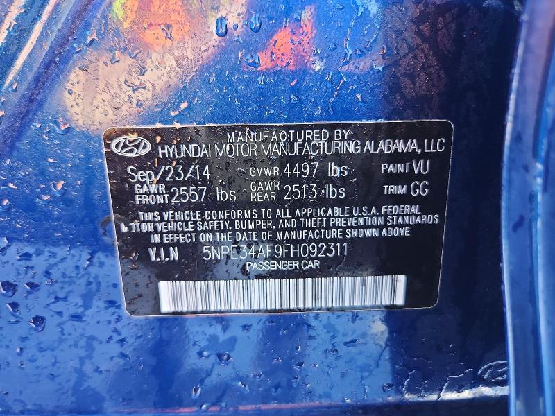 Aukcja sprzedaży 2015 Hyundai Sonata, vin: 5NPE34AF9FH092311, numer aukcji: 53281196