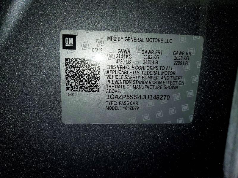 Aukcja sprzedaży 2018 Buick Lacrosse, vin: 1G4ZP5SS4JU148270, numer aukcji: 55153186