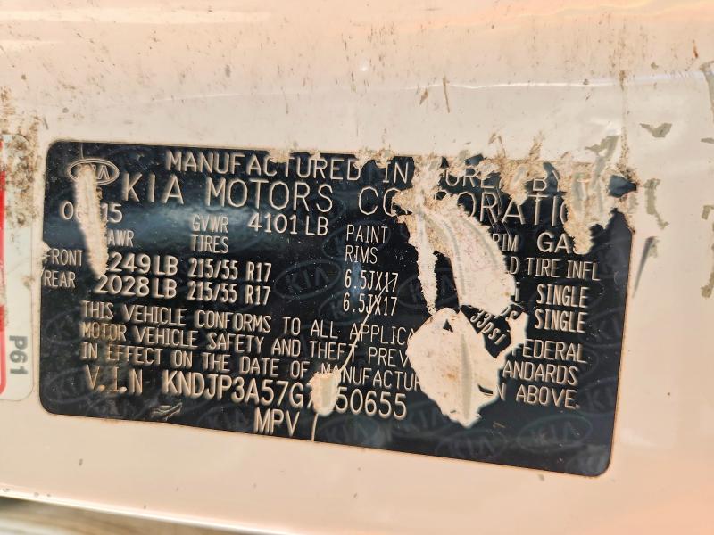 54769736 :رقم المزاد ، KNDJP3A57G7250655 vin ، 2016 Kia Soul مزاد بيع