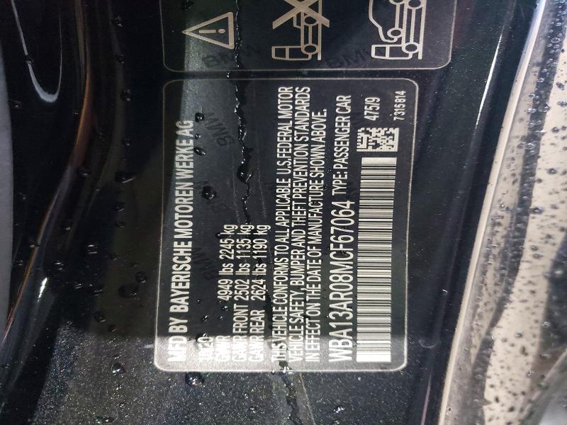 51520816 :رقم المزاد ، WBA13AR08MCF67064 vin ، 2021 Bmw M440xi مزاد بيع