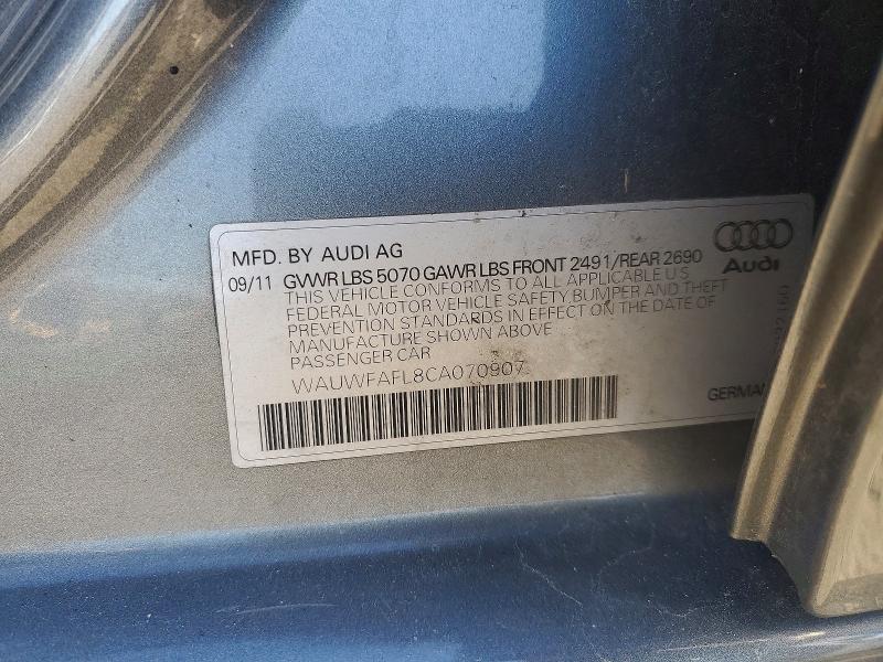 Aukcja sprzedaży 2012 Audi A4, vin: WAUWFAFL8CA070907, numer aukcji: 53025626