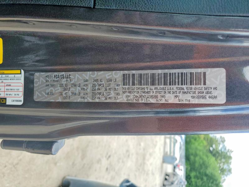 2020 Jeep Wrangler Unlimited მანქანა იყიდება აუქციონზე, vin: 1C4HJXEN7LW106086, აუქციონის ნომერი: 55047916