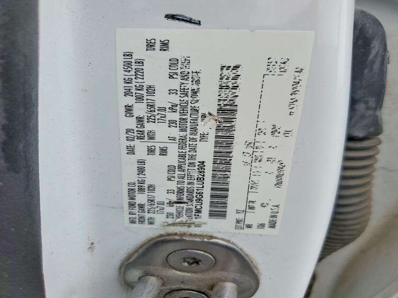 Aukcja sprzedaży 2020 Ford Escape, vin: 1FMCU9G61LUB28904, numer aukcji: 54857366
