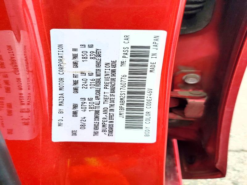 Aukcja sprzedaży 2025 Mazda 3, vin: JM1BPABM2S1760776, numer aukcji: 53895726