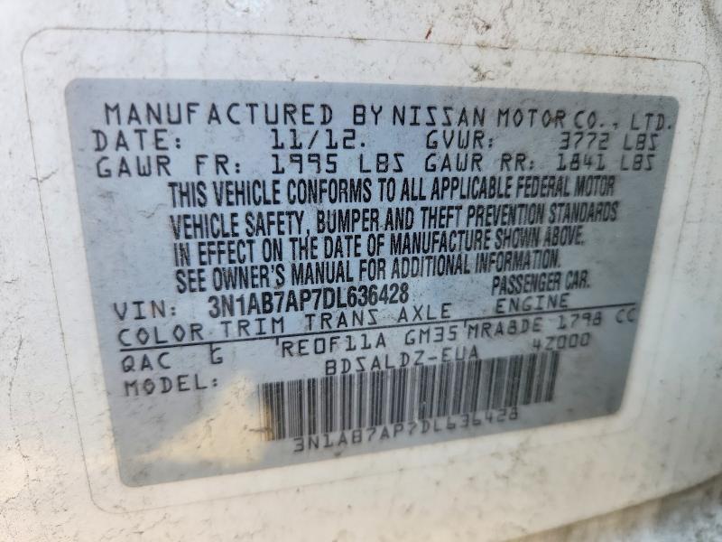 Aukcja sprzedaży 2013 Nissan Sentra, vin: 3N1AB7AP7DL636428, numer aukcji: 54193336