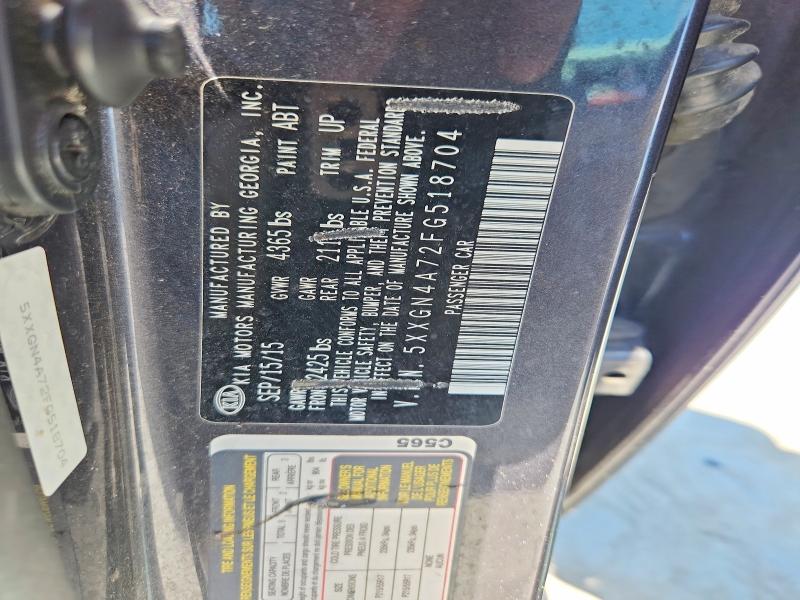 53616306 :رقم المزاد ، 5XXGN4A72FG518704 vin ، 2015 Kia Optima مزاد بيع