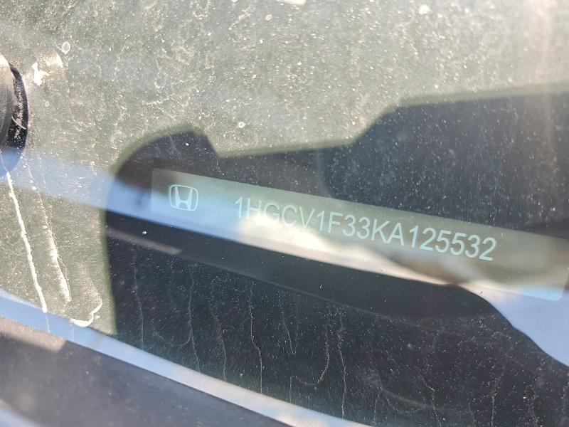 Продаж на аукціоні авто 2019 Honda Accord, vin: 1HGCV1F33KA125532, номер лоту: 53271766