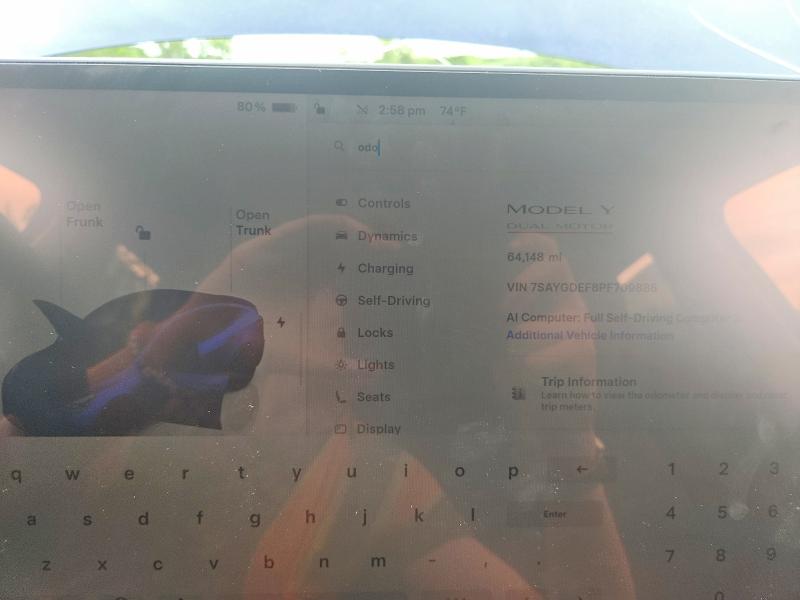 55413806 :رقم المزاد ، 7SAYGDEF8PF709888 vin ، 2023 Tesla Model Y مزاد بيع
