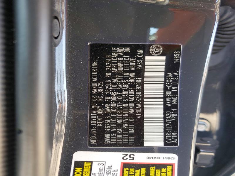 54269496 :رقم المزاد ، 4T1DAACK7SU197984 vin ، 2025 Toyota Camry مزاد بيع