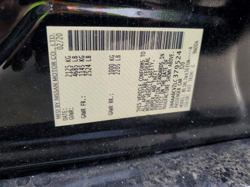 Продаж на аукціоні авто 2020 Nissan Maxima, vin: 1N4AA6CV2LC379524, номер лоту: 54730466