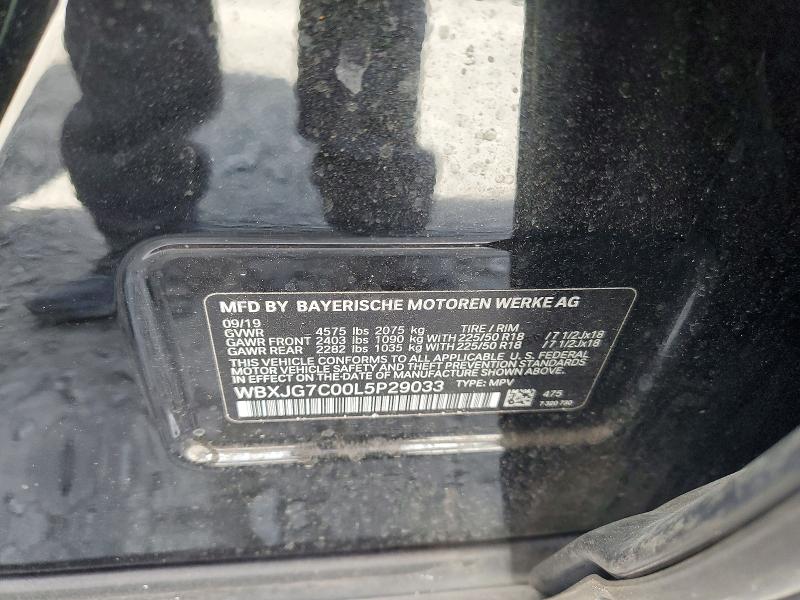 53365816 :رقم المزاد ، WBXJG7C00L5P29033 vin ، 2020 Bmw X1 مزاد بيع