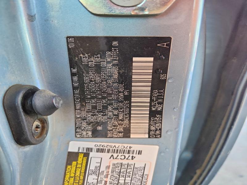 2006 Toyota Sienna მანქანა იყიდება აუქციონზე, vin: 5TDBA23C76S075016, აუქციონის ნომერი: 54690566