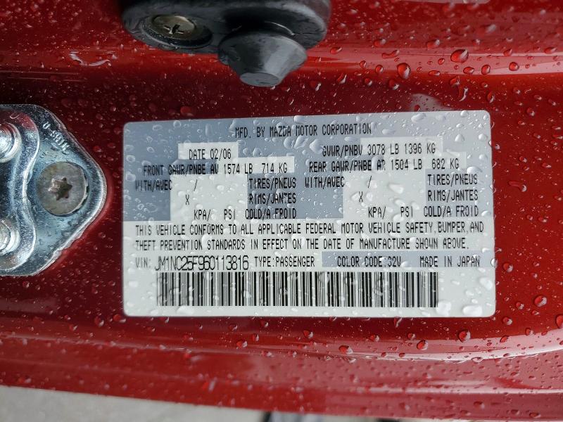 53666246 :رقم المزاد ، JM1NC25F960113816 vin ، 2006 Mazda Mx-5 Miata مزاد بيع