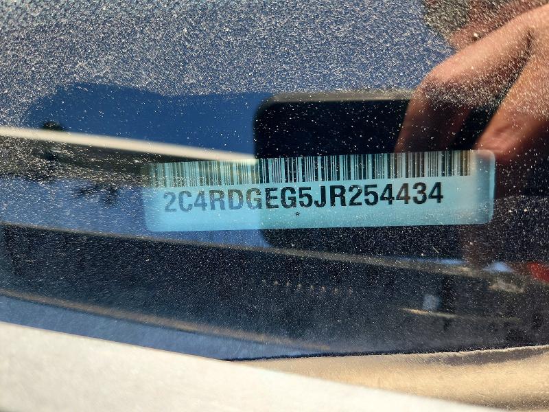 2018 Dodge Grand Caravan მანქანა იყიდება აუქციონზე, vin: 2C4RDGEG5JR254434, აუქციონის ნომერი: 53519706