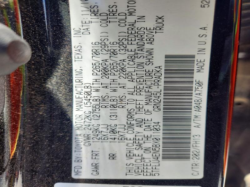 Aukcja sprzedaży 2011 Toyota Tacoma, vin: 5TFLU4EN5BX011034, numer aukcji: 53904556