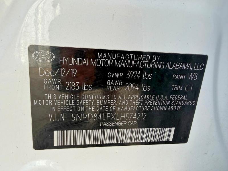 Продажа на аукционе авто 2020 Hyundai Elantra, vin: 5NPD84LFXLH574212, номер лота: 55645036