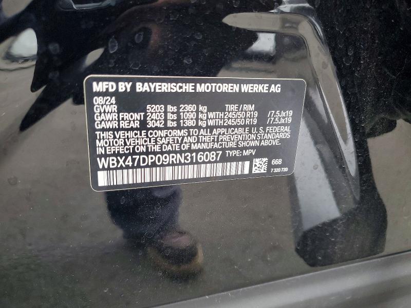 Aukcja sprzedaży 2024 Bmw X3, vin: WBX47DP09RN316087, numer aukcji: 53457876