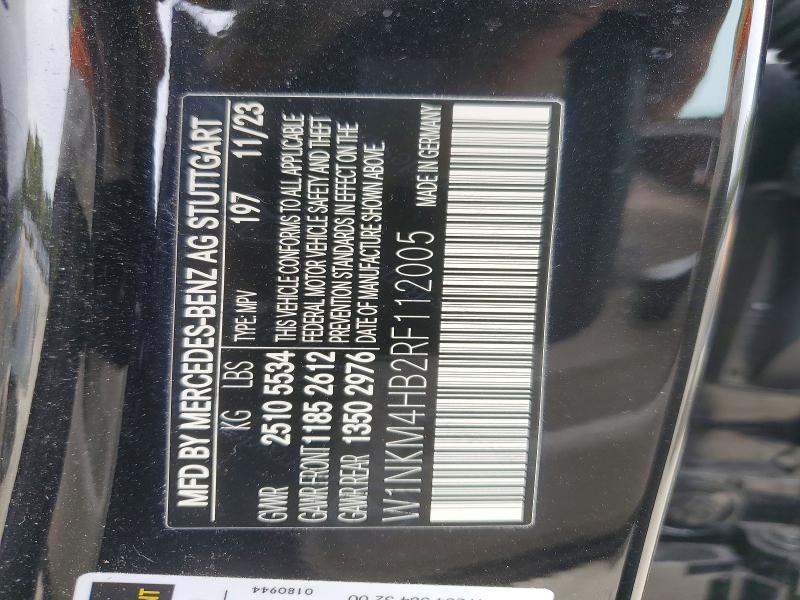 52408226 :رقم المزاد ، W1NKM4HB2RF112005 vin ، 2024 Mercedes-benz Glc مزاد بيع