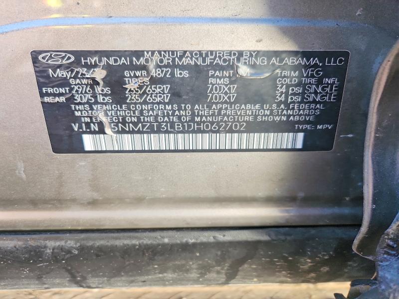 Продажа на аукционе авто 2018 Hyundai Santa Fe Sport, vin: 5NMZT3LB1JH062702, номер лота: 52507476