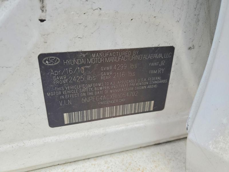 49954036 :رقم المزاد ، 5NPEC4ACXBH054702 vin ، 2011 Hyundai Sonata مزاد بيع
